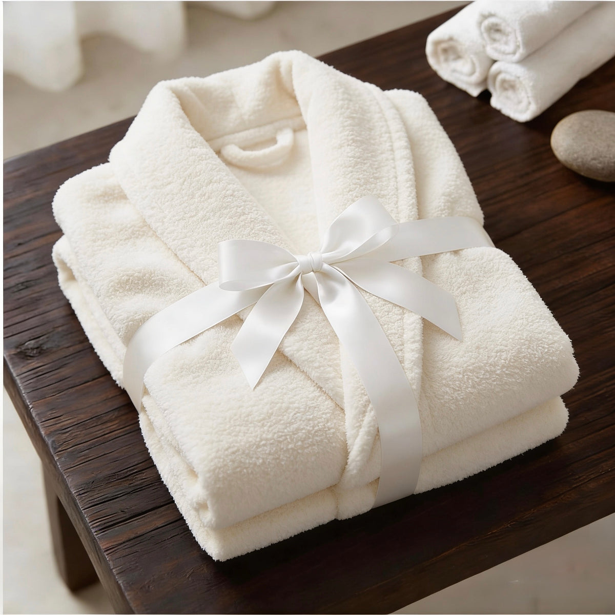 Unisex cotton bathrobe
