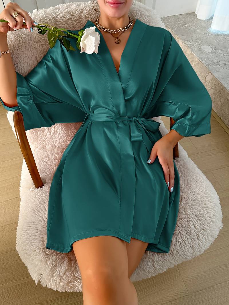 Women's satin dressing gown