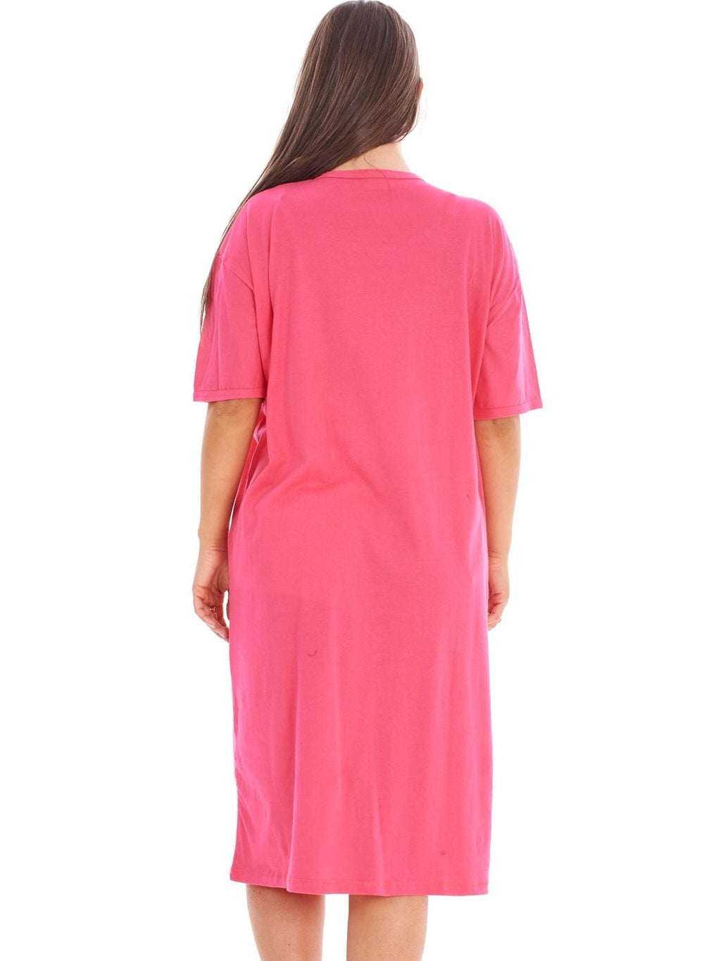 Women's plain cotton maternity nightdress