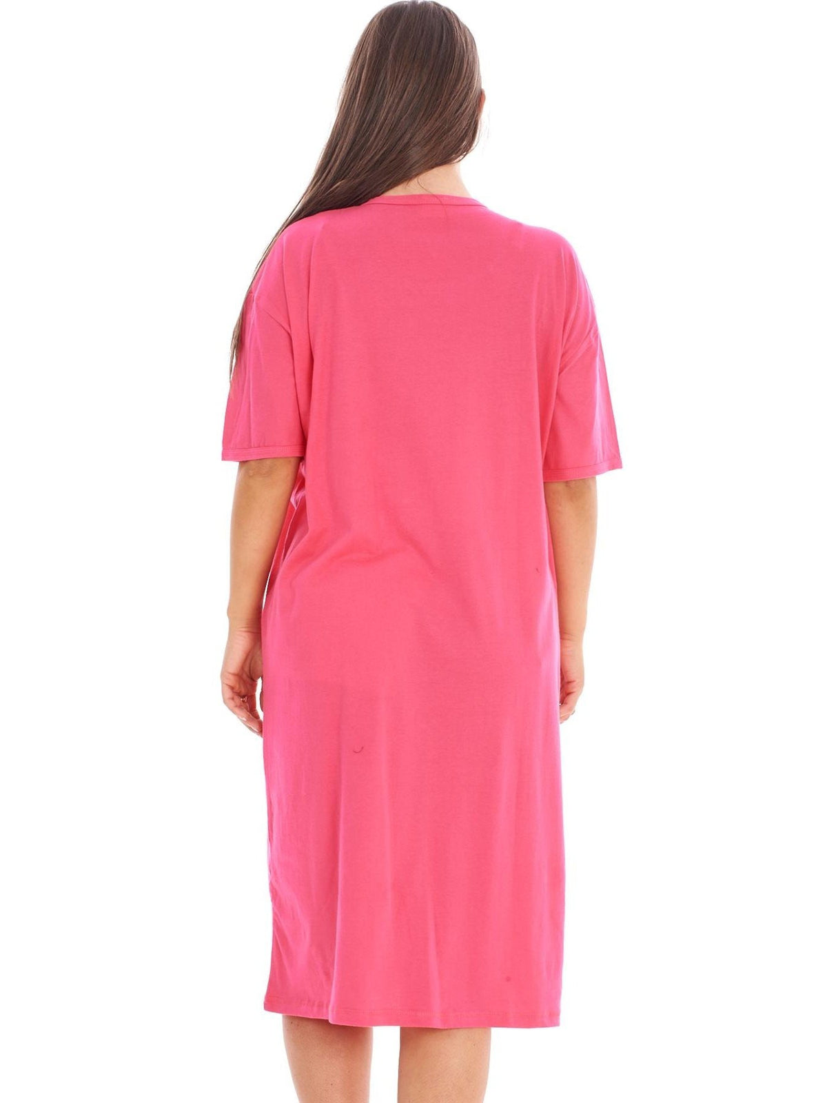 Women's plain cotton maternity nightdress