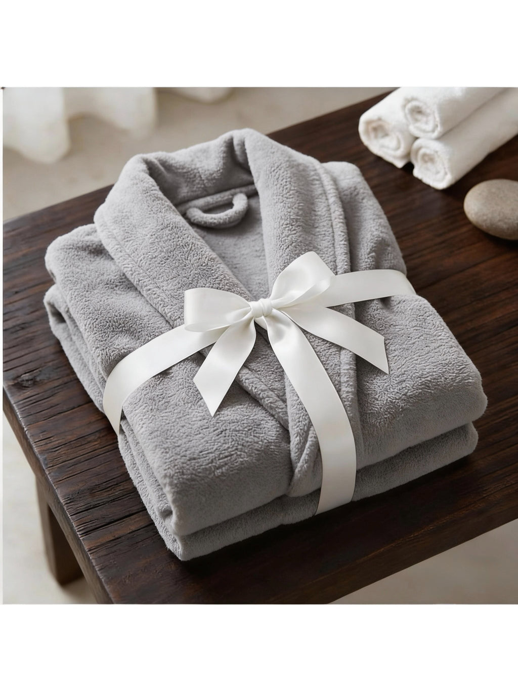 Unisex cotton bathrobe