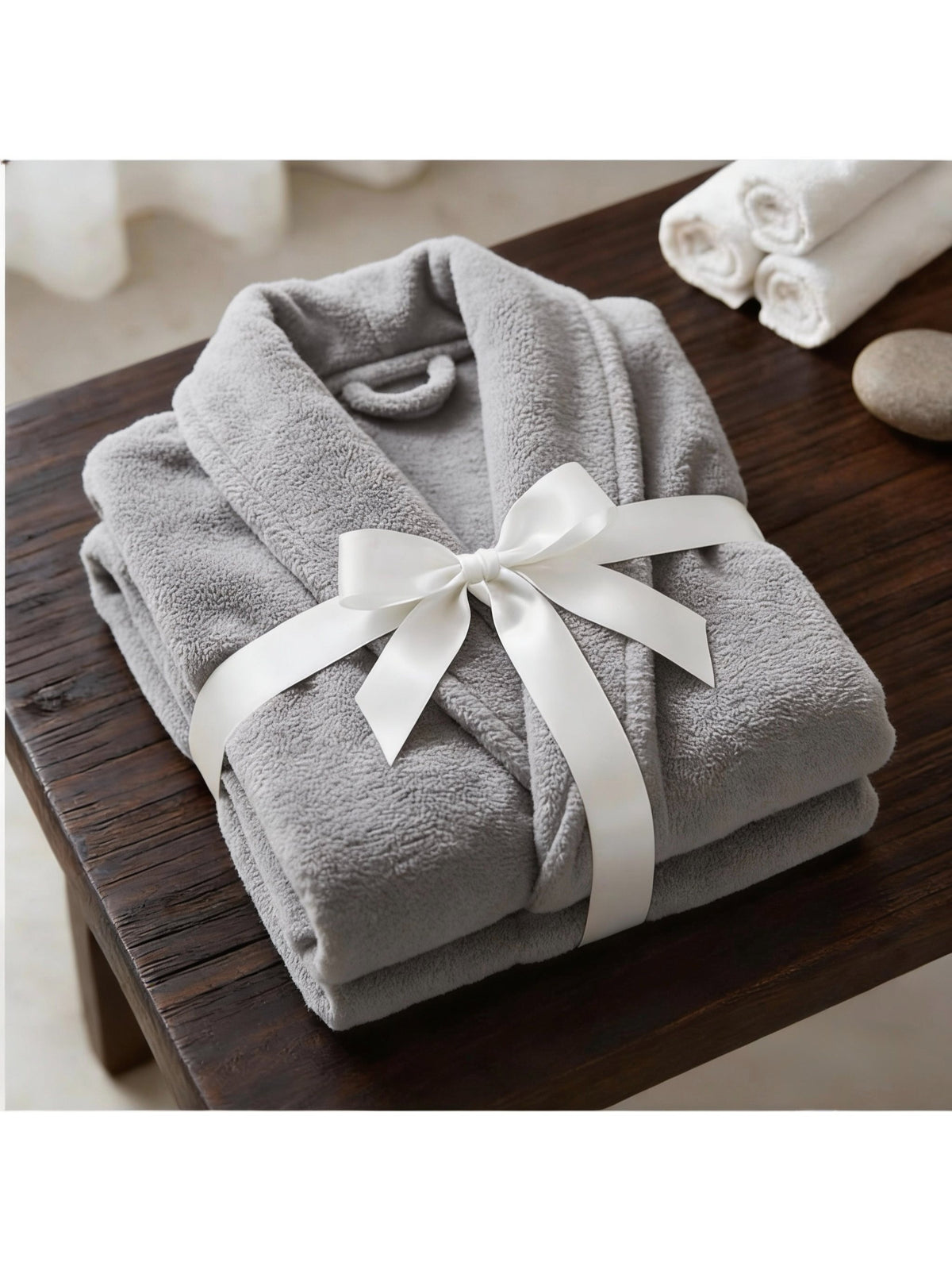Unisex cotton bathrobe