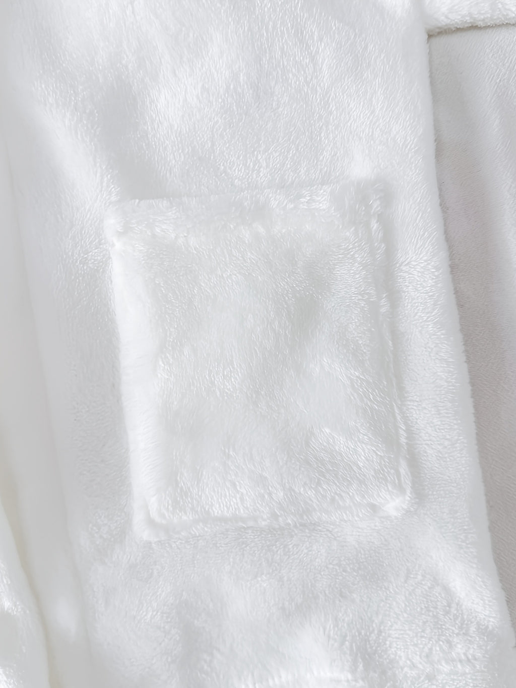 Kids' white hooded flannel bathrobe