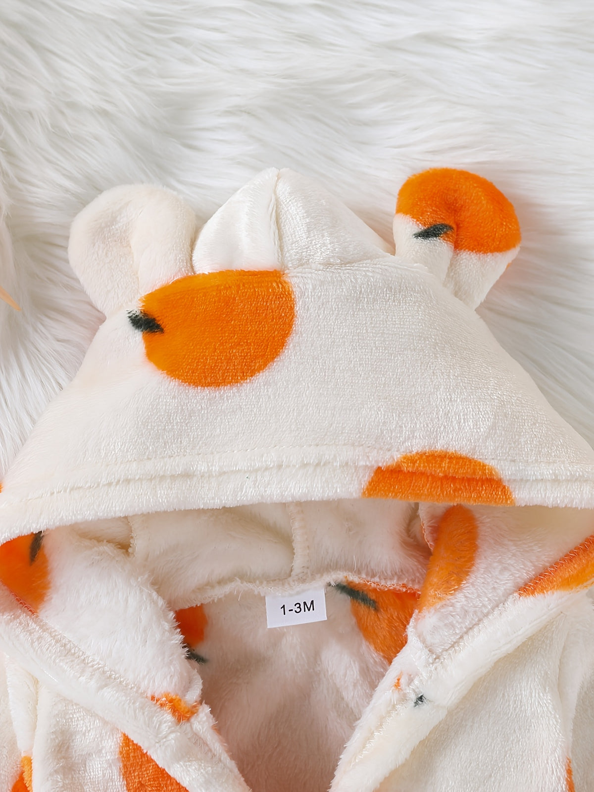 Baby yellow long hooded dressing gown