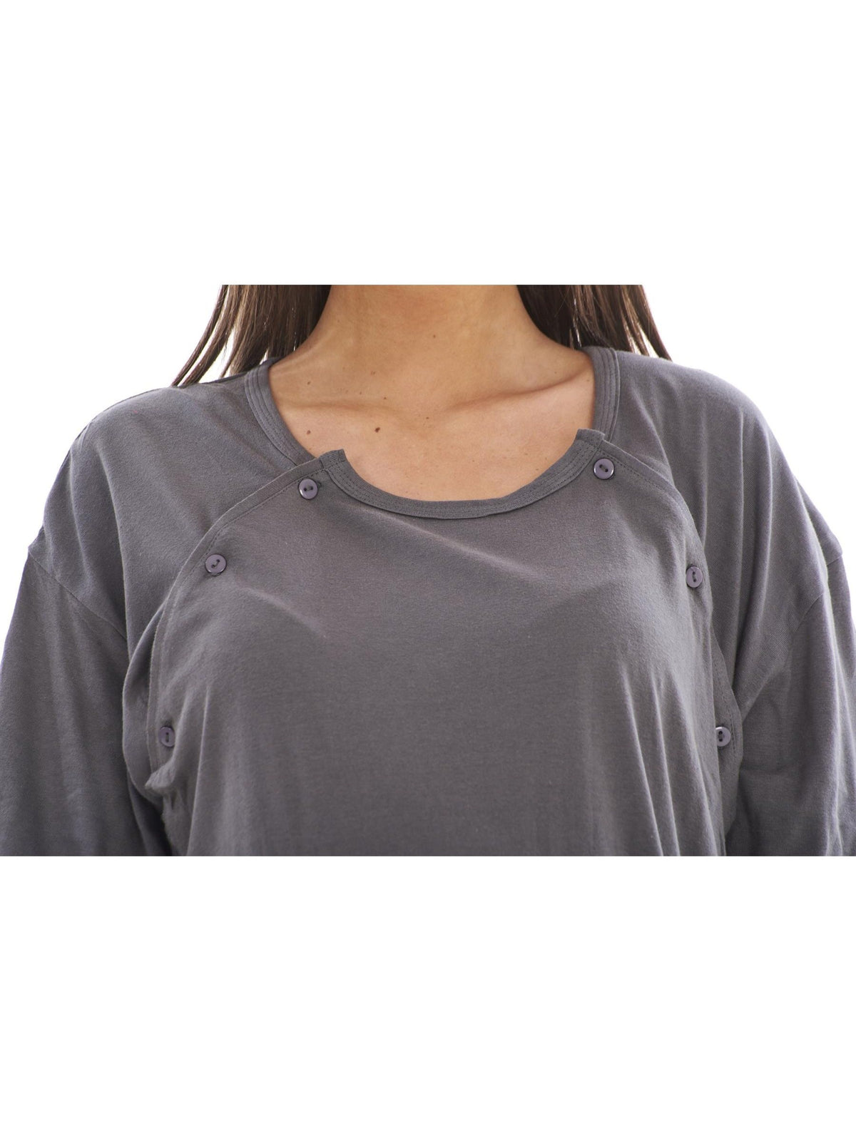 Women's plain cotton maternity nightdress