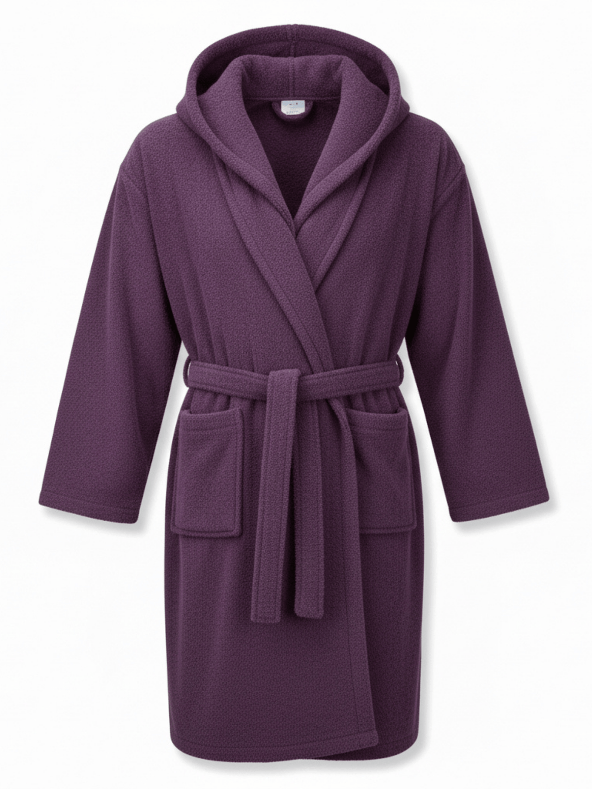 Unisex hooded terry towelling bathrobe