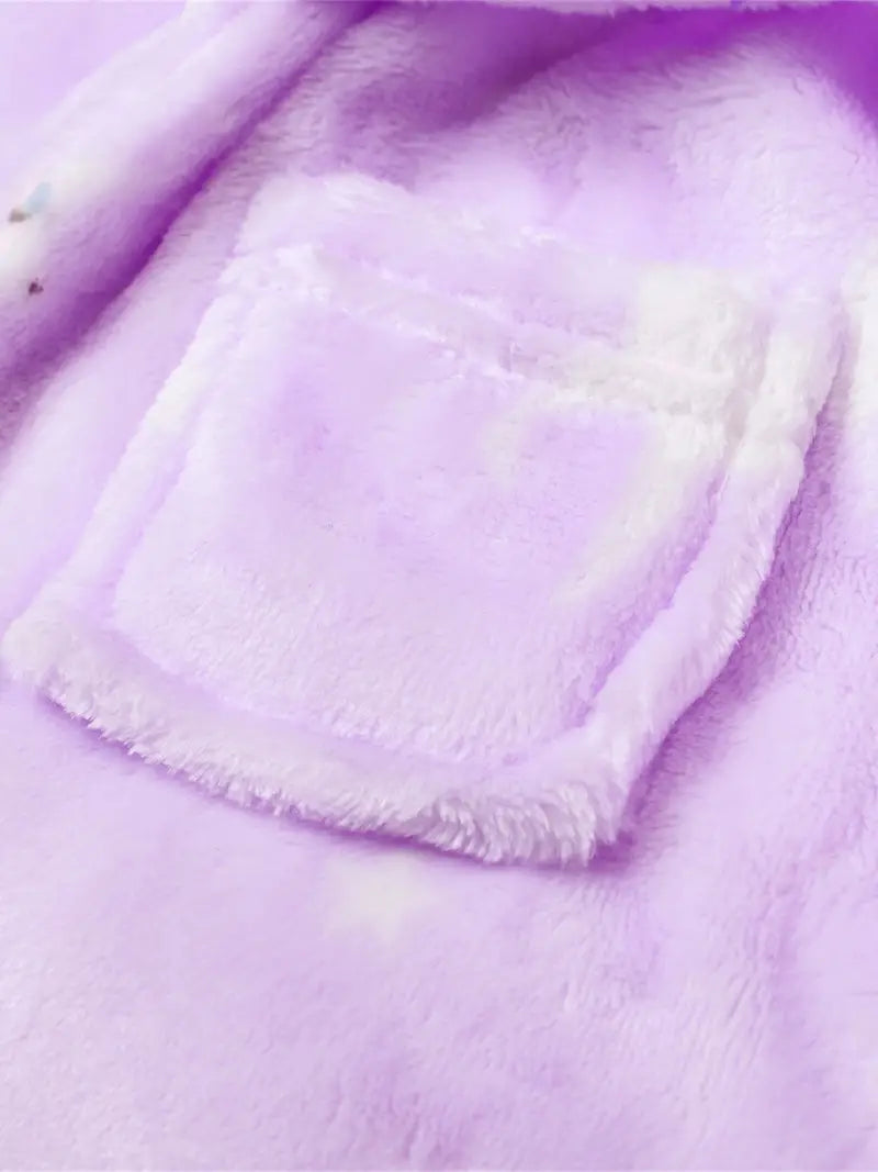 Girls' fleece bathrobe