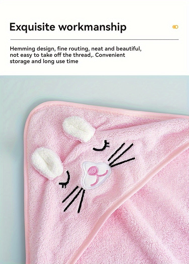 Kids' grey hooded bathrobe