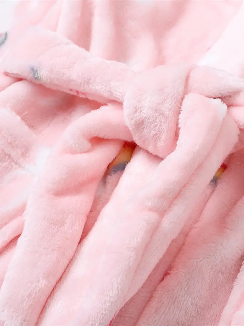 Girls' fleece bathrobe