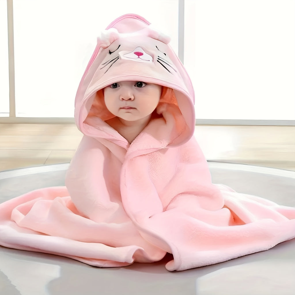 Baby hooded bathrobe