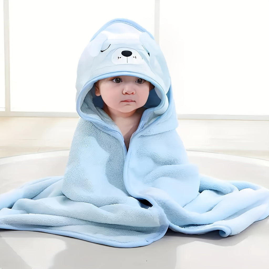 Baby hooded bathrobe