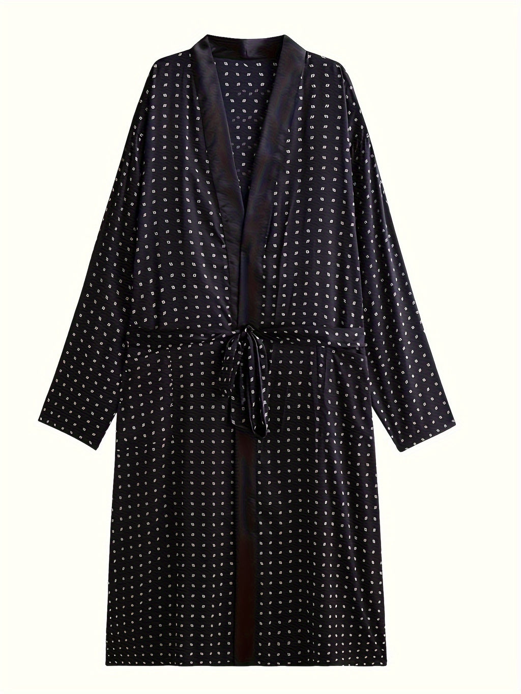 Men's black dressing gown