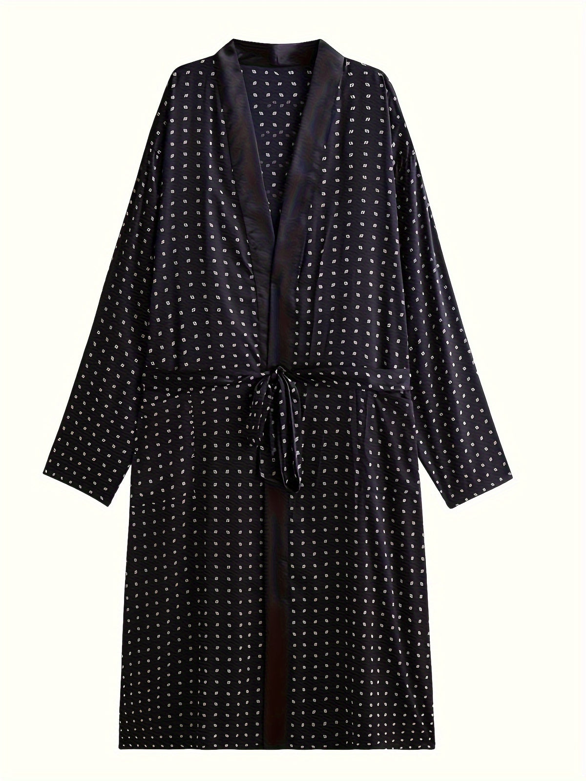 Men's black dressing gown