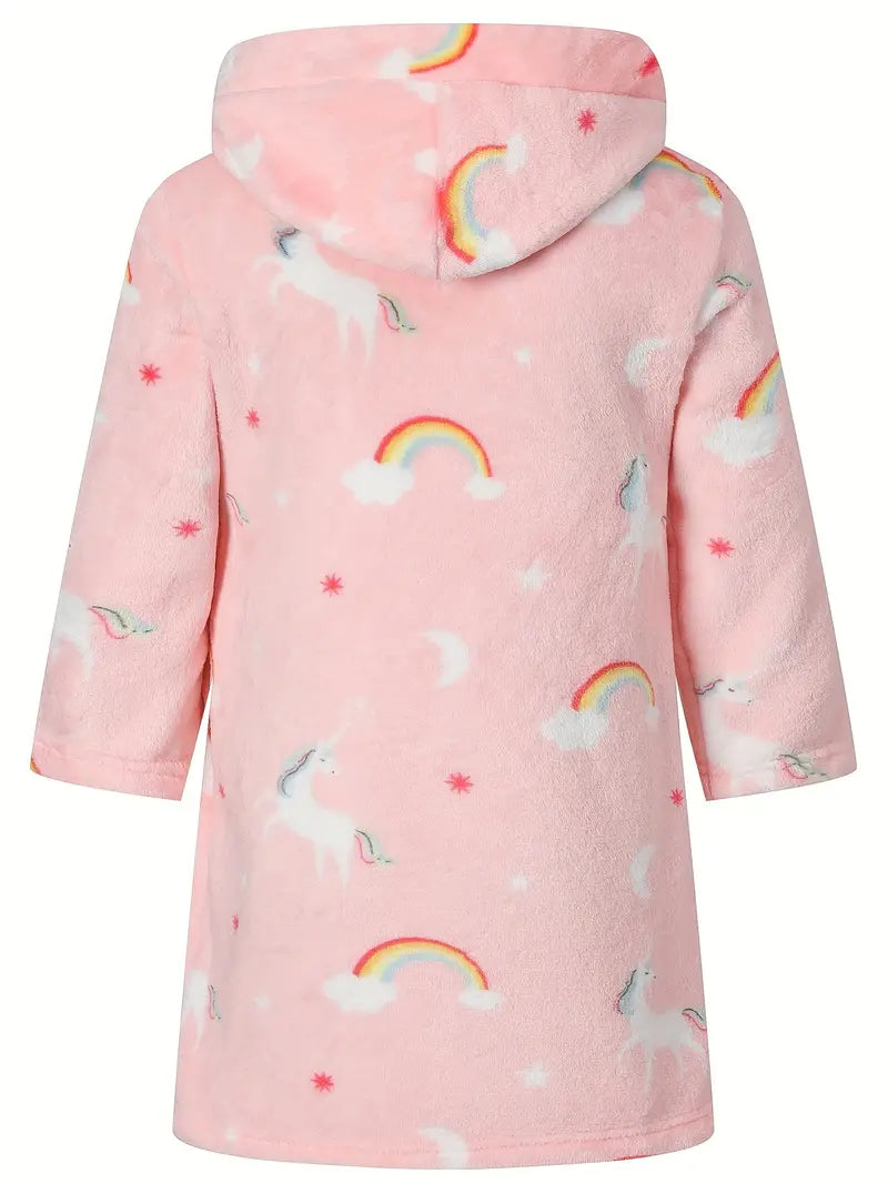 Girls' fleece bathrobe