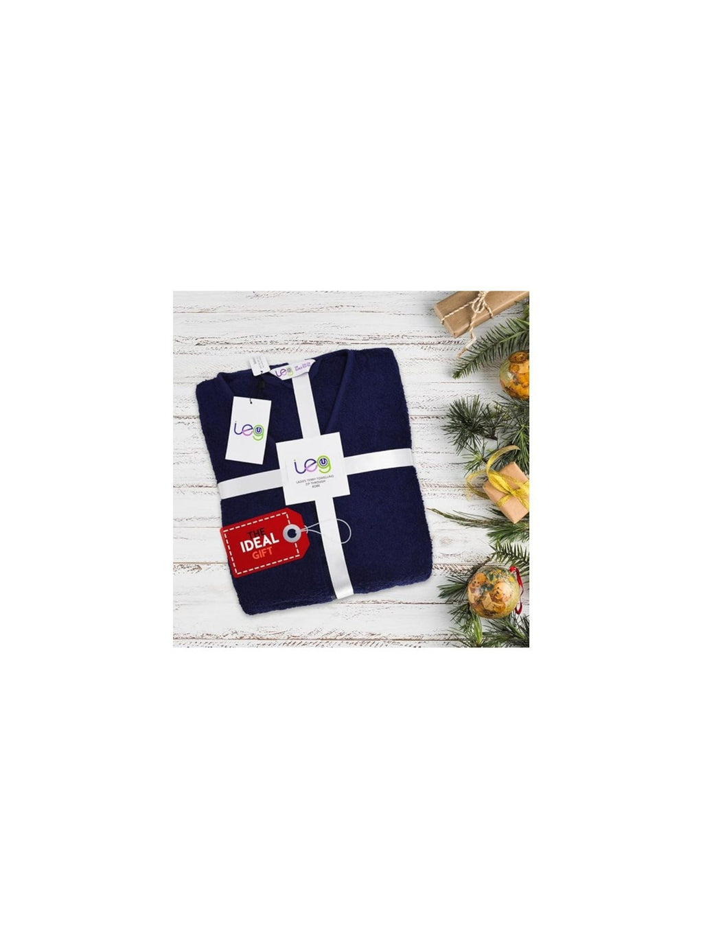 Women's zip-up towelling wrap dressing gown