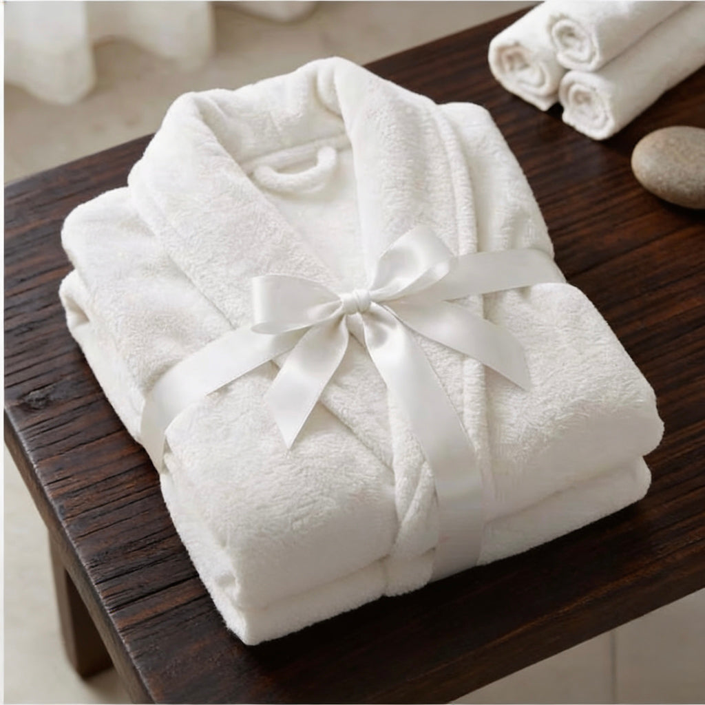 Unisex cotton bathrobe