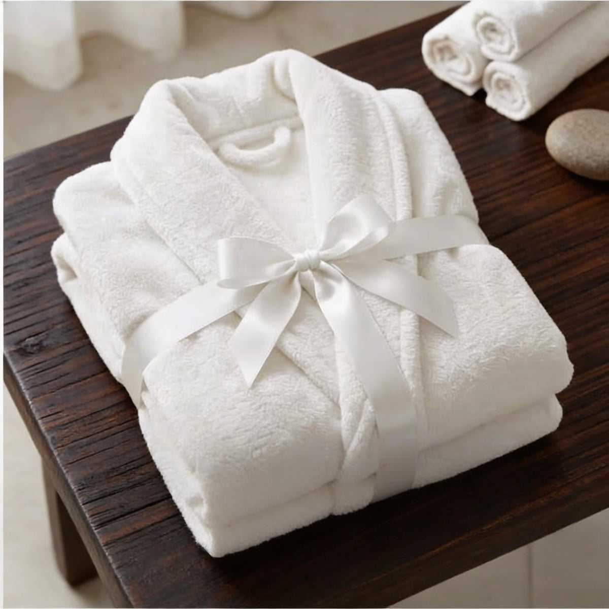 Unisex cotton bathrobe