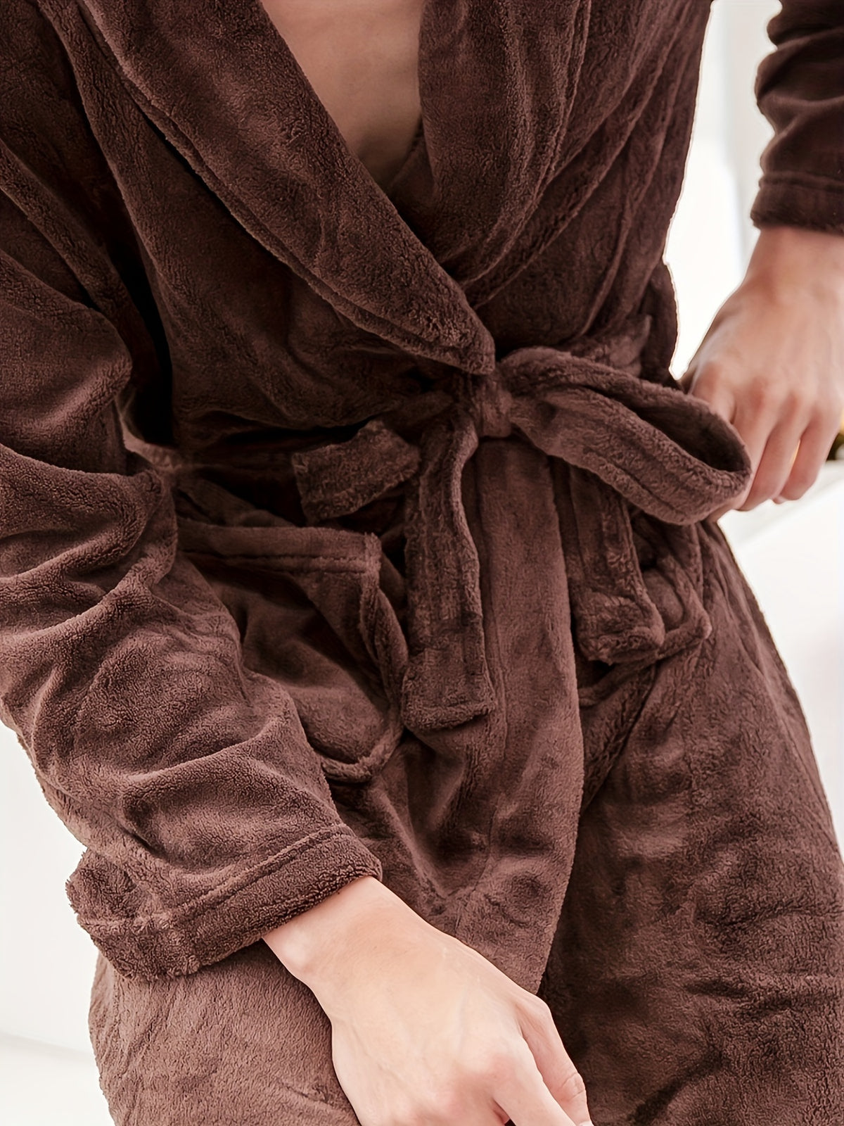 Women's fleece dressing gown