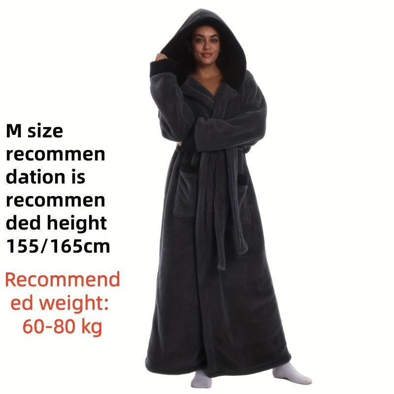 Dark Grey Hooded Robe / M