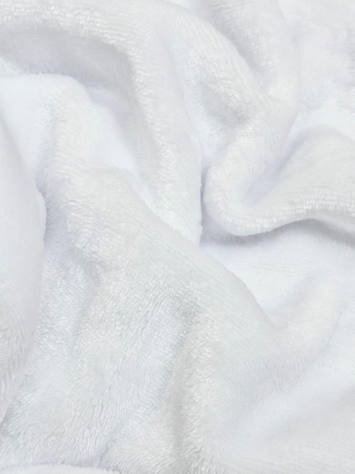 Unisex white long velour bathrobe