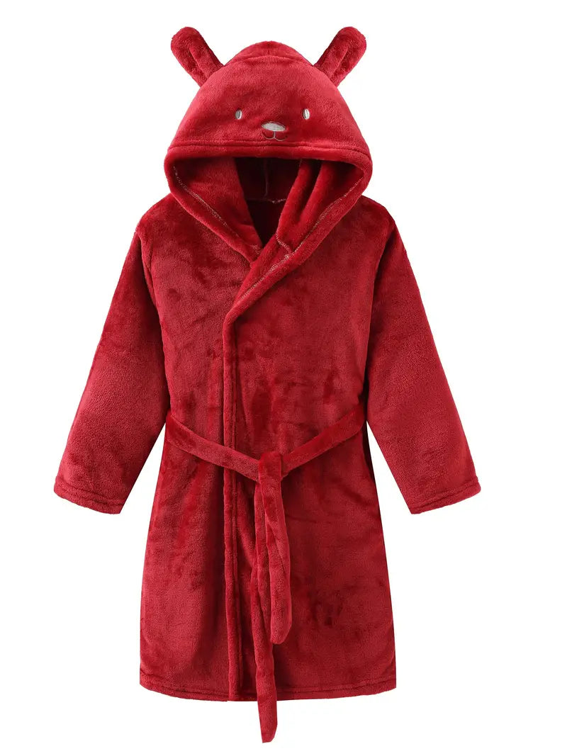 Peignoir de Bain Enfant Oreilles de Lapin — coloris rouge