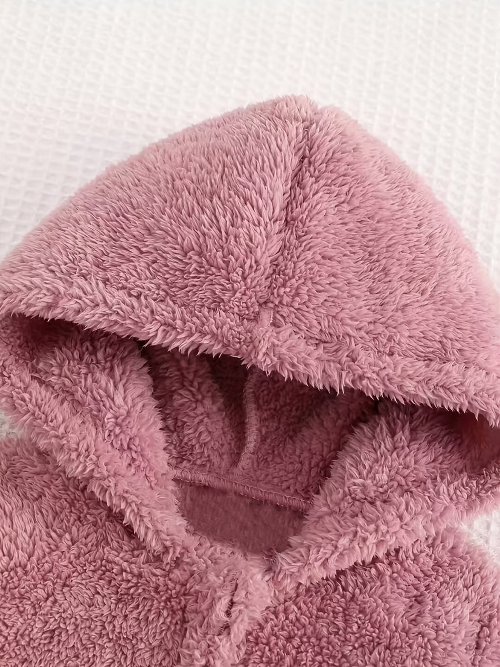 Newborn pink hooded dressing gown