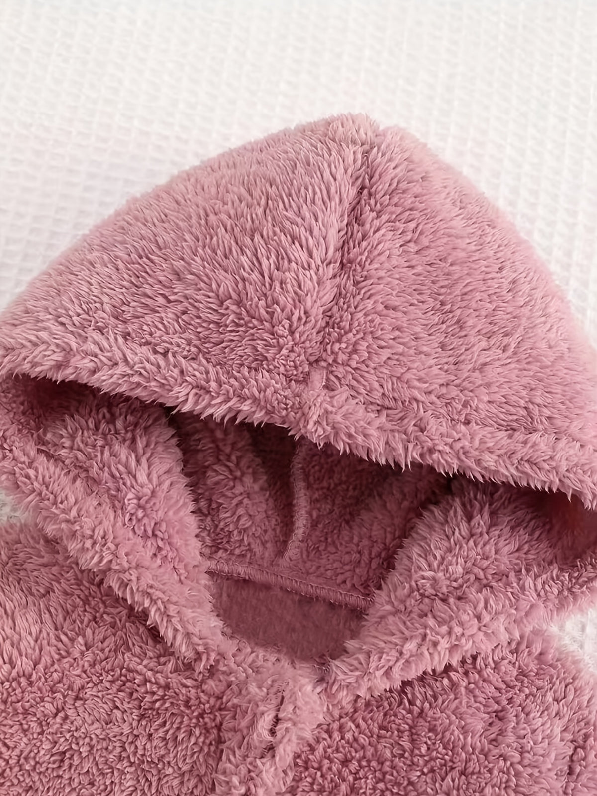 Newborn pink hooded dressing gown