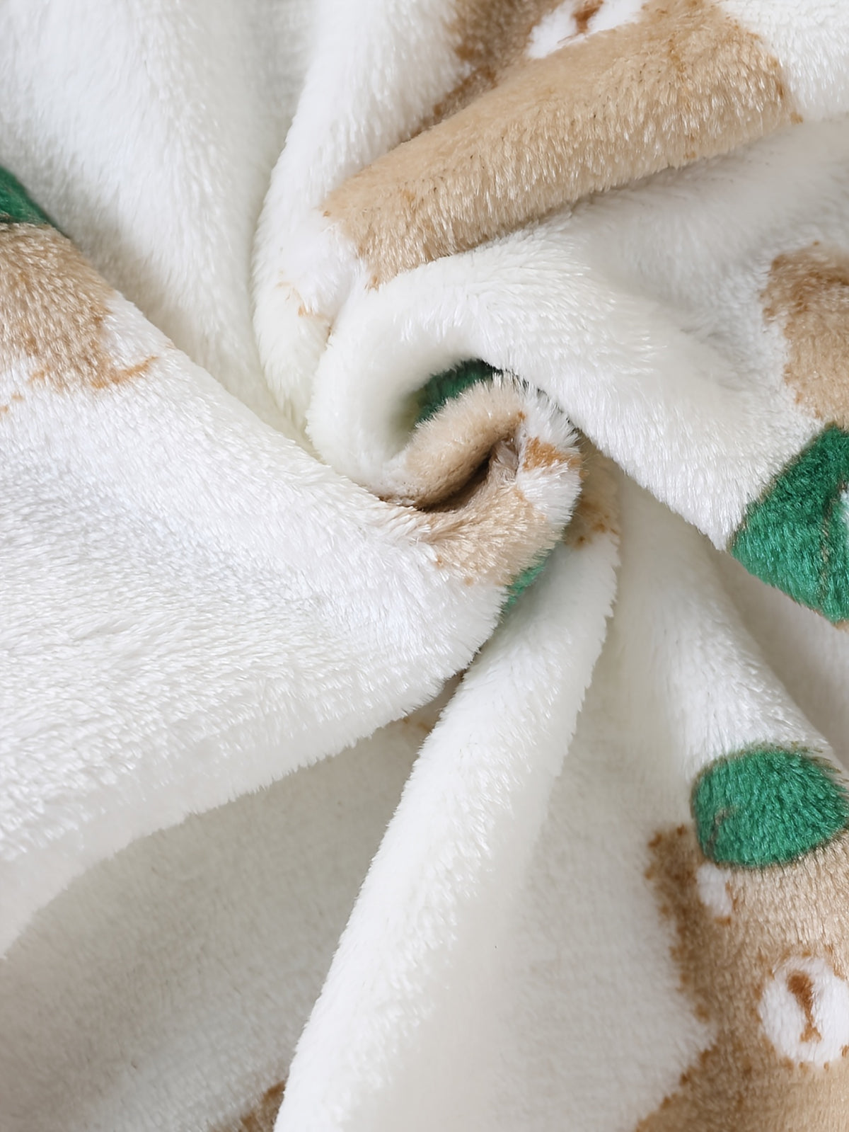 Newborn green hooded flannel dressing gown
