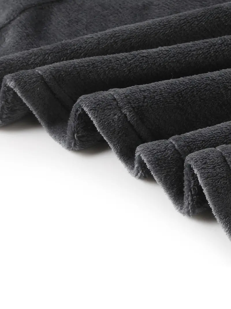 Men's warm fleece towelling bathrobe