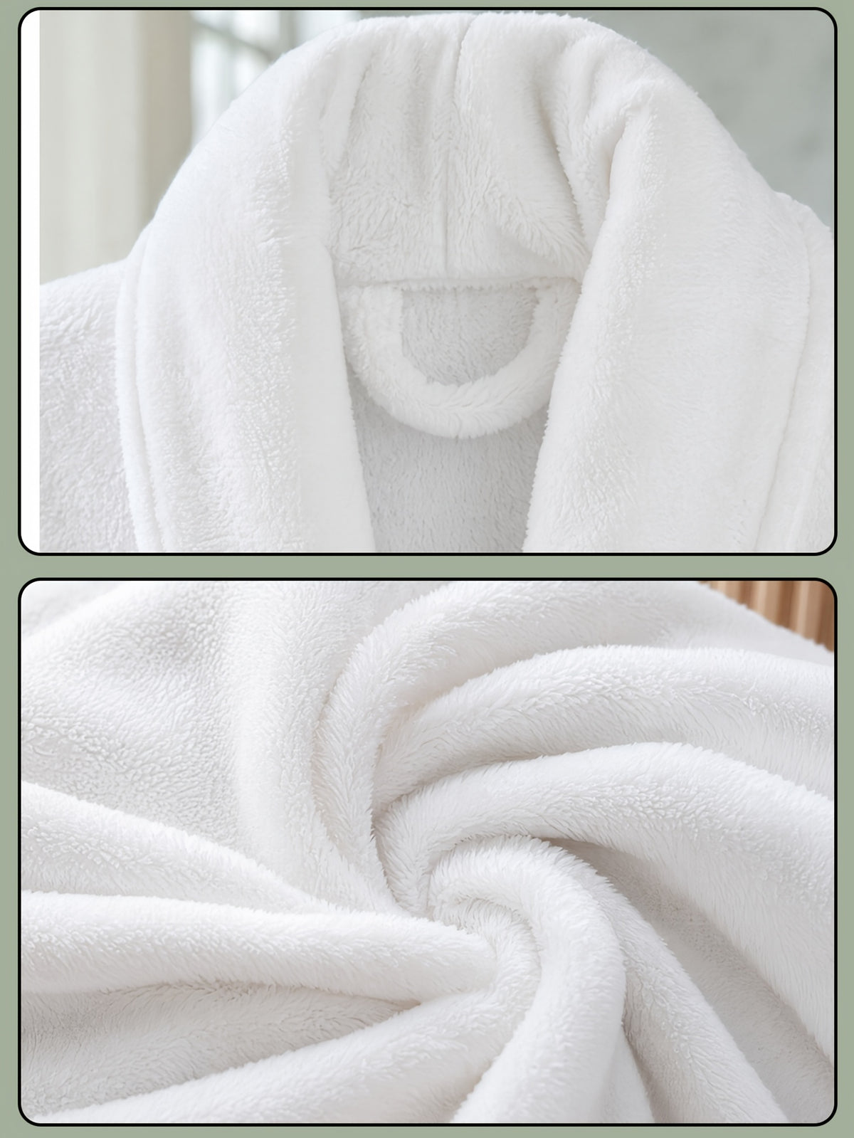 Unisex cream fleece bathrobe