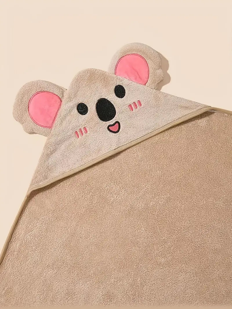 Baby hooded towelling bathrobe, koala Image
