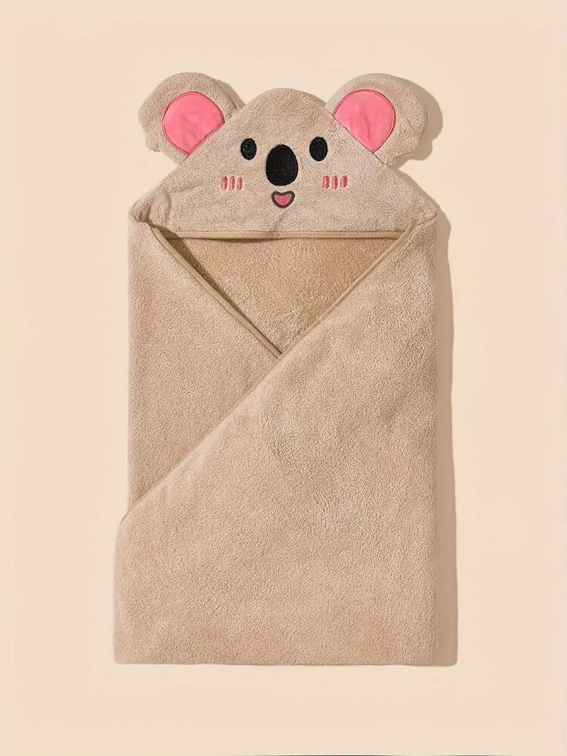 Baby hooded towelling bathrobe, koala Image