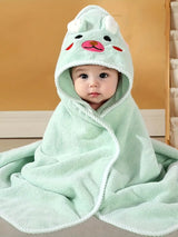 Cape de Bain Serviette Éponge pour Bébé vert