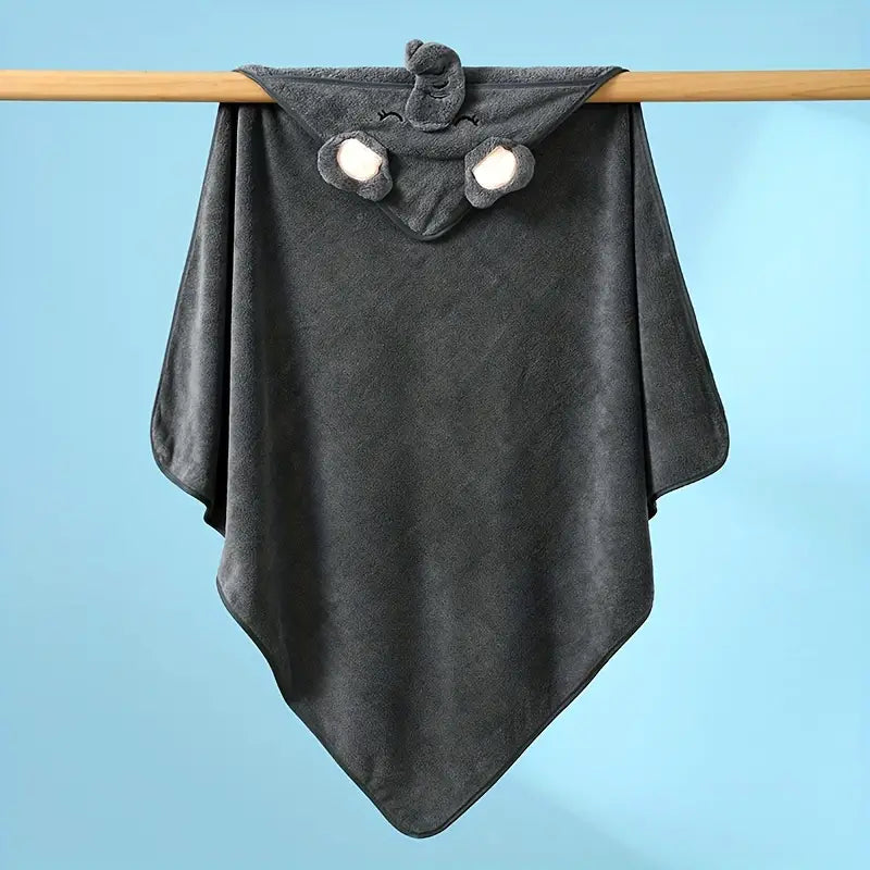 Baby hooded towelling bathrobe, elephant