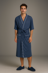 Peignoir de Bain Original Kimono Bleu