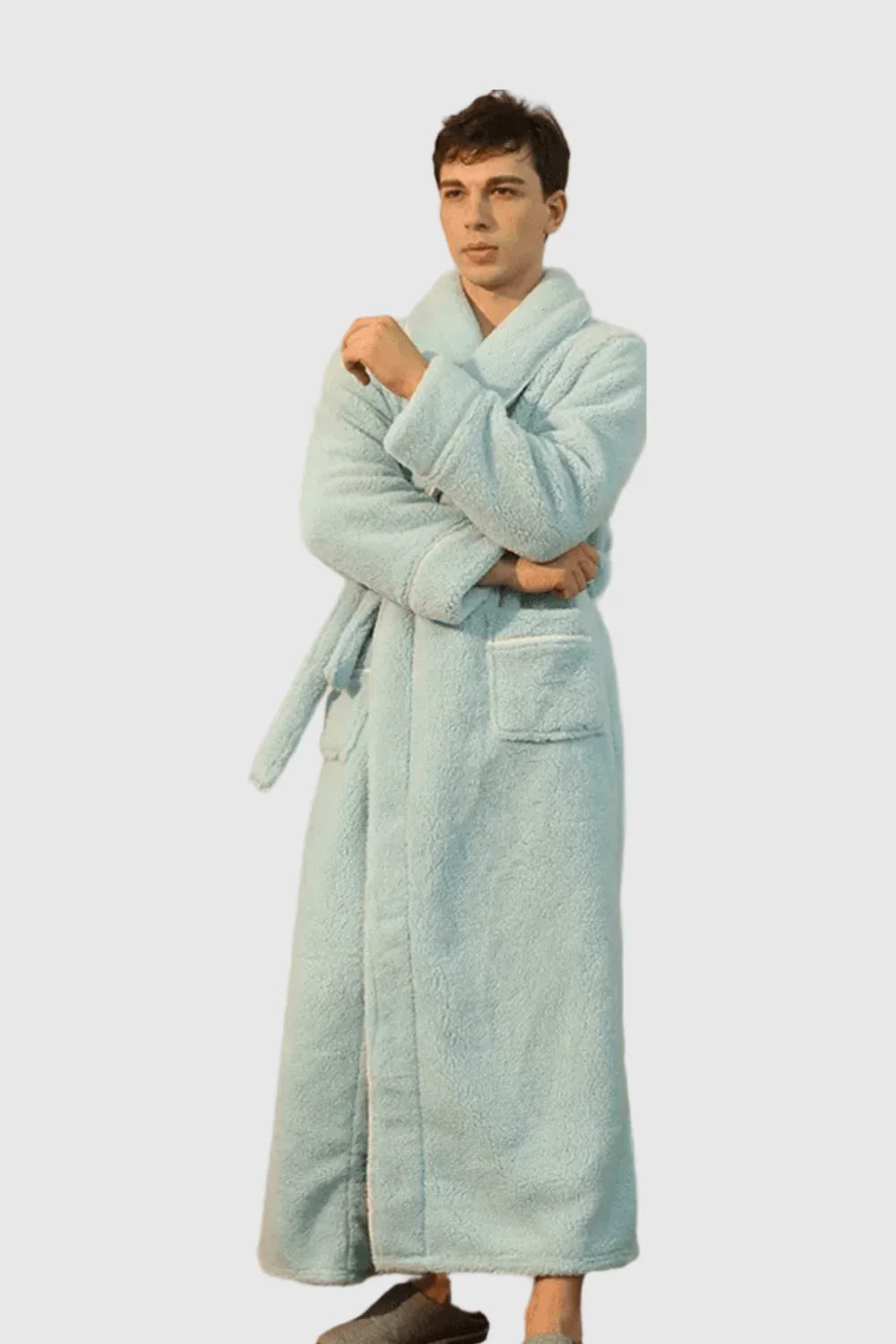 Peignoir de Bain Couple – Long, Douillet et Élégant — coloris turquoise