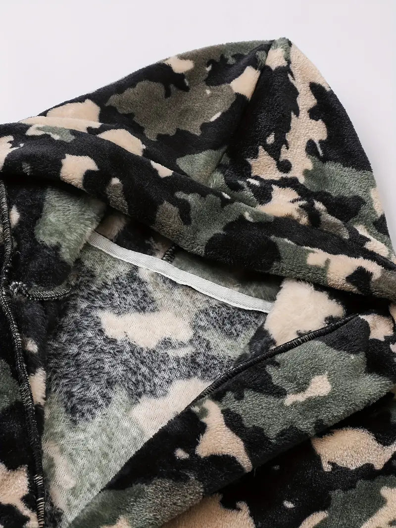 Peignoir de Bain Enfant Polaire avec Imprimée Camouflage — photo 3
