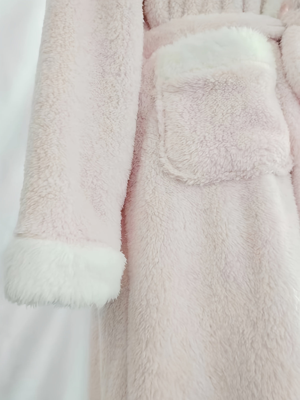Women's pink flannel dressing gown