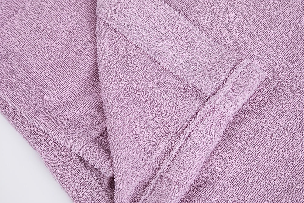 Women's long towelling bathrobe