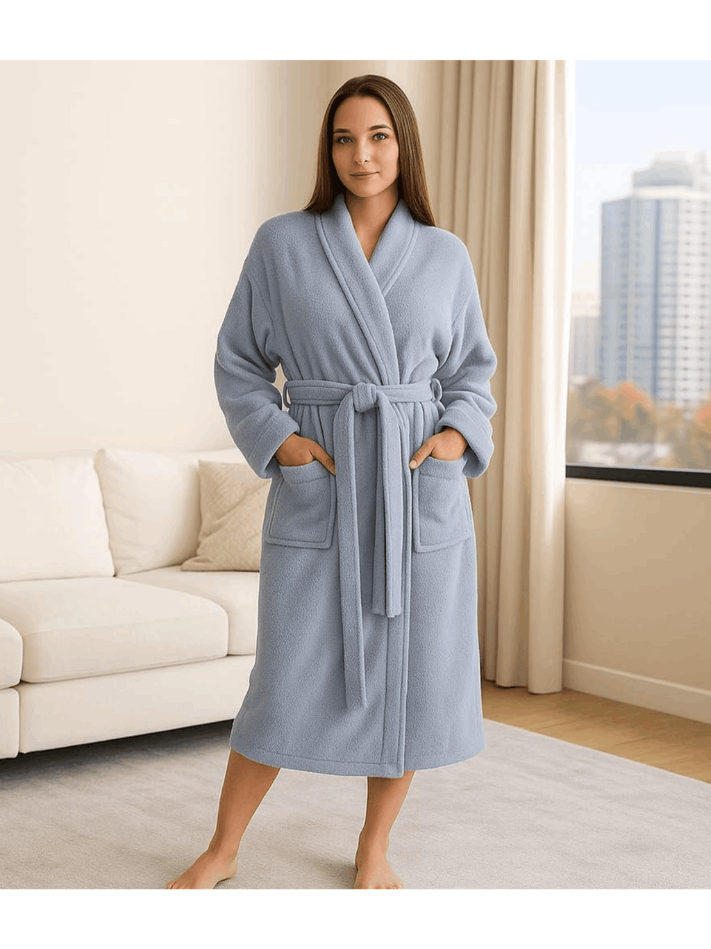 Unisex towelling bathrobe
