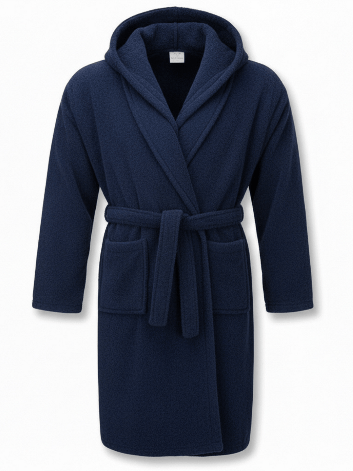 Unisex hooded terry towelling bathrobe
