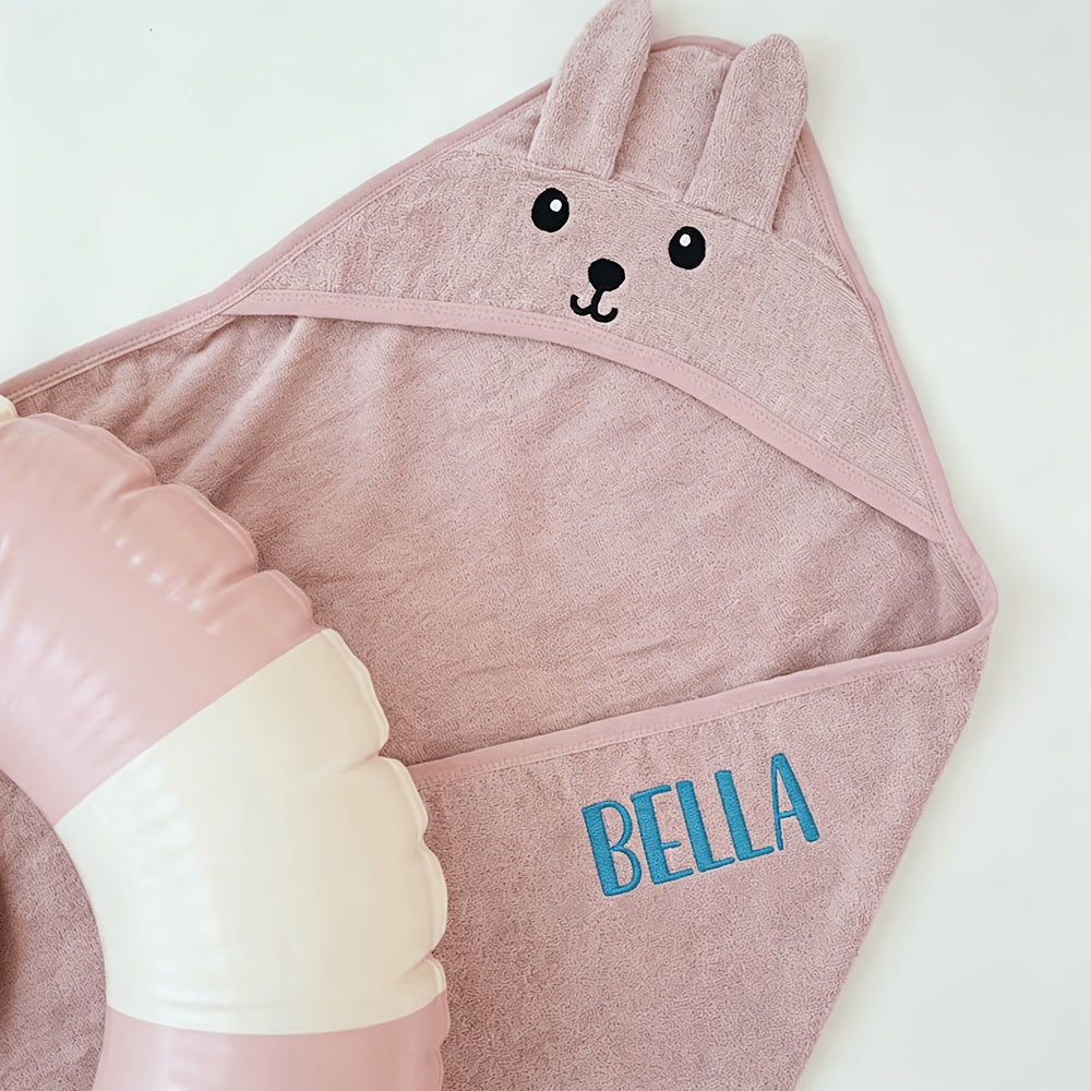 Baby hooded bath towel with animal ears