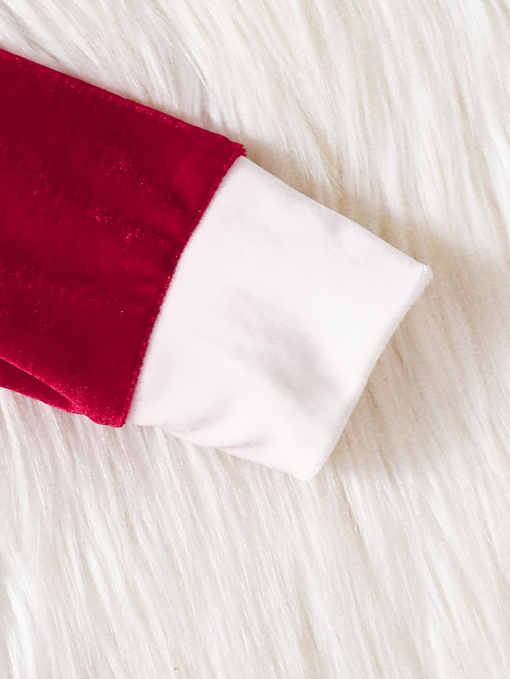 Baby red long fluffy fleece dressing gown