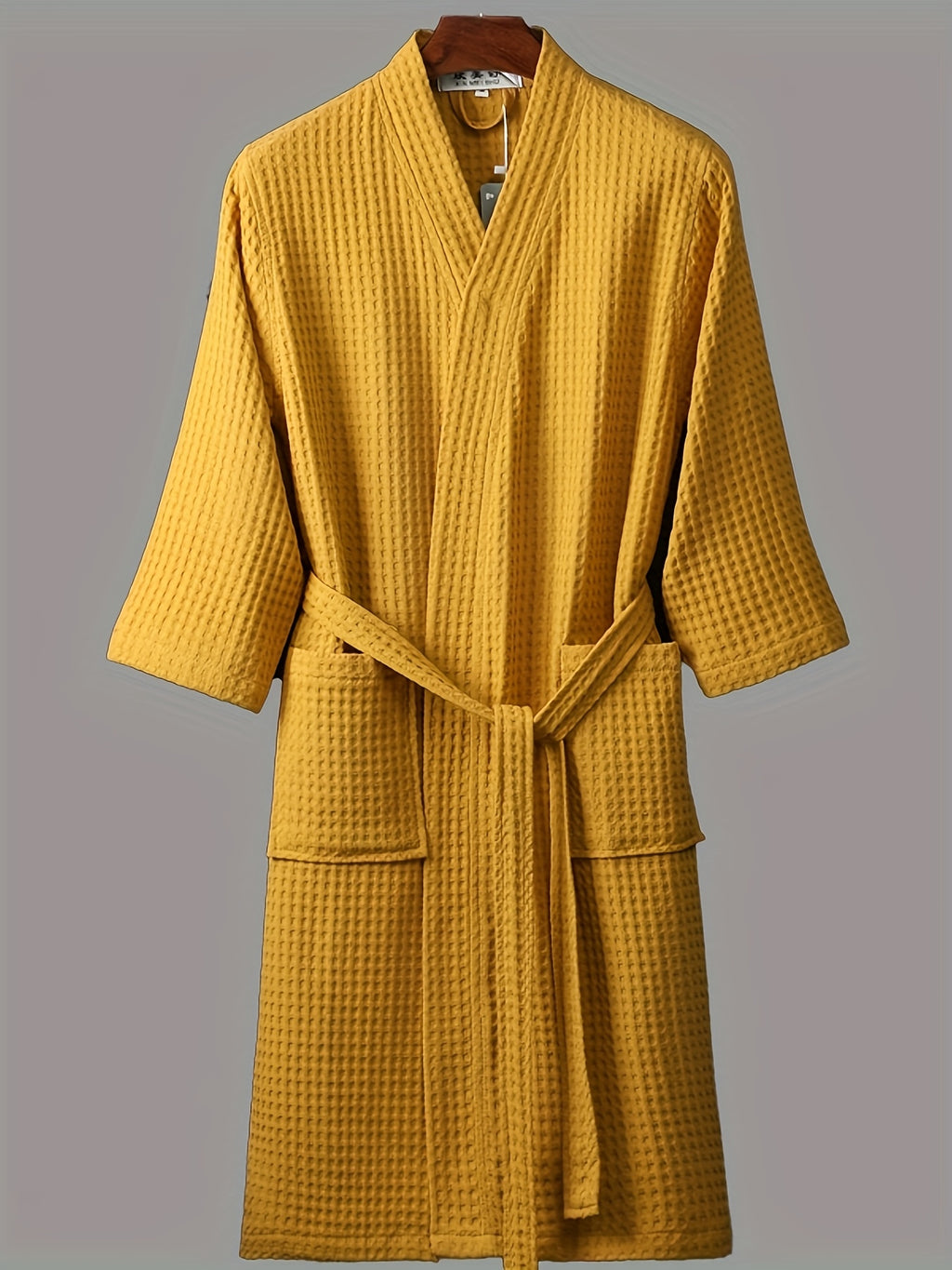 Unisex waffle dressing gown