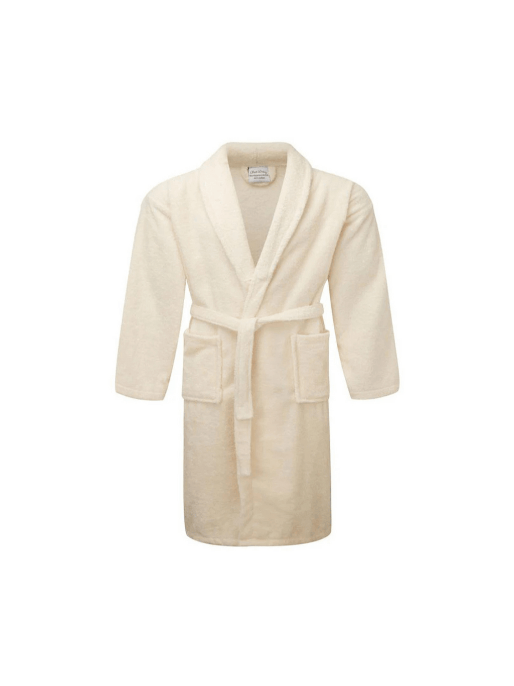 Unisex terry towelling bathrobe with pockets