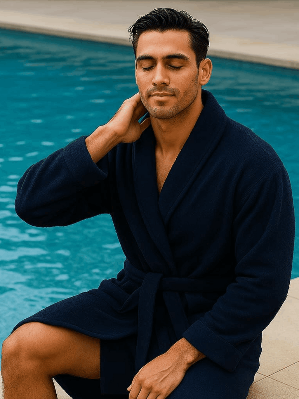 Unisex towelling bathrobe