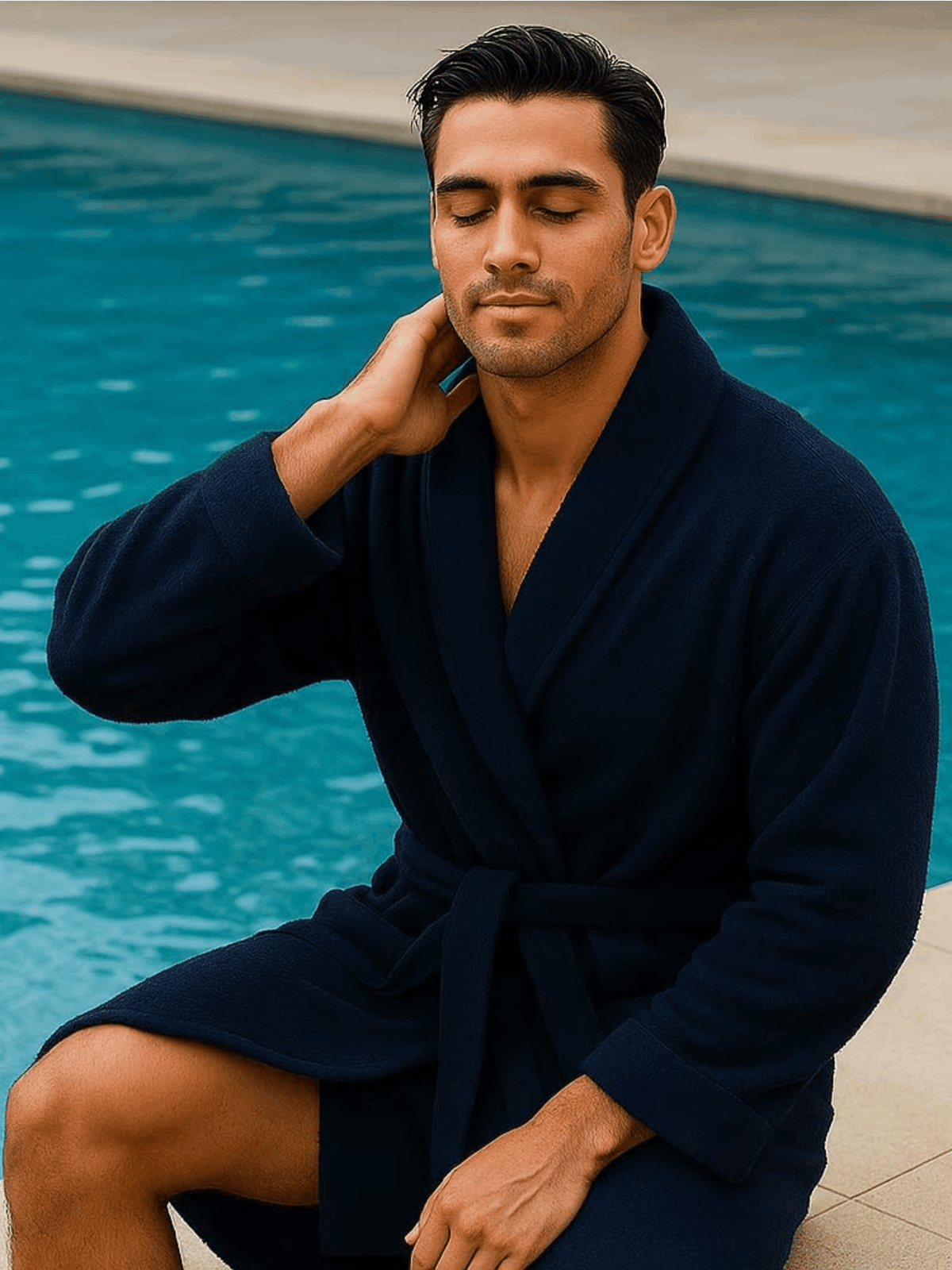 Unisex towelling bathrobe