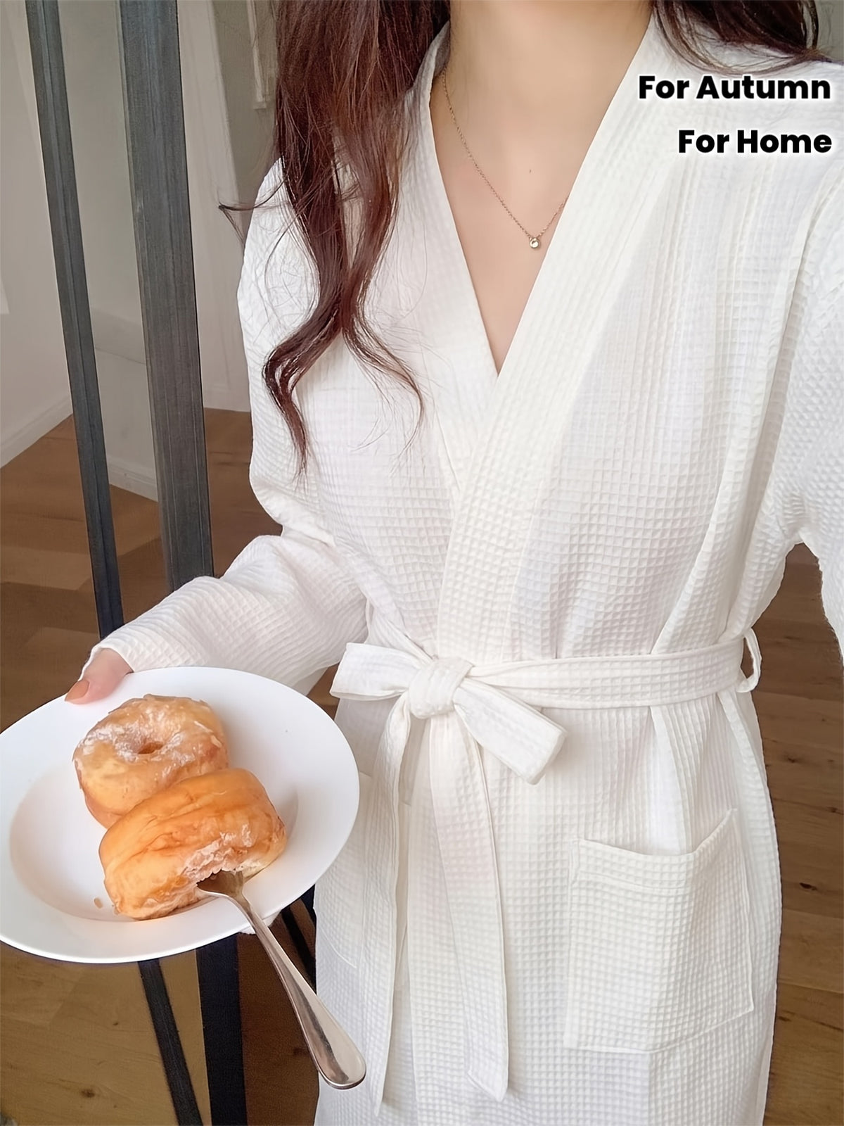 Unisex long bathrobe