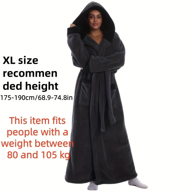 Dark Grey Hooded Robe / XL