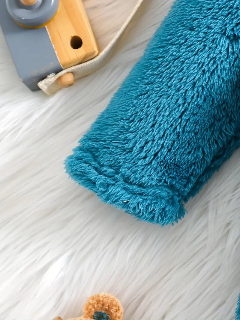 Peignoir de Bain Enfant Éponge Bleu pour Bébé — photo 4